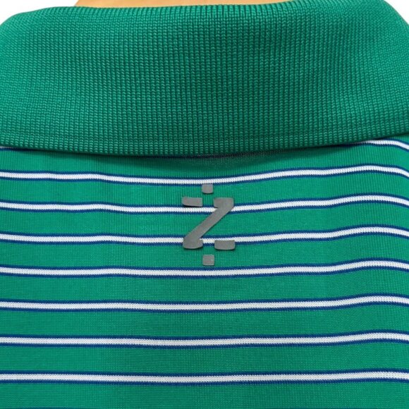 Izod Perform X Golf Polo Medium Green Stripe - Picture 3 of 6